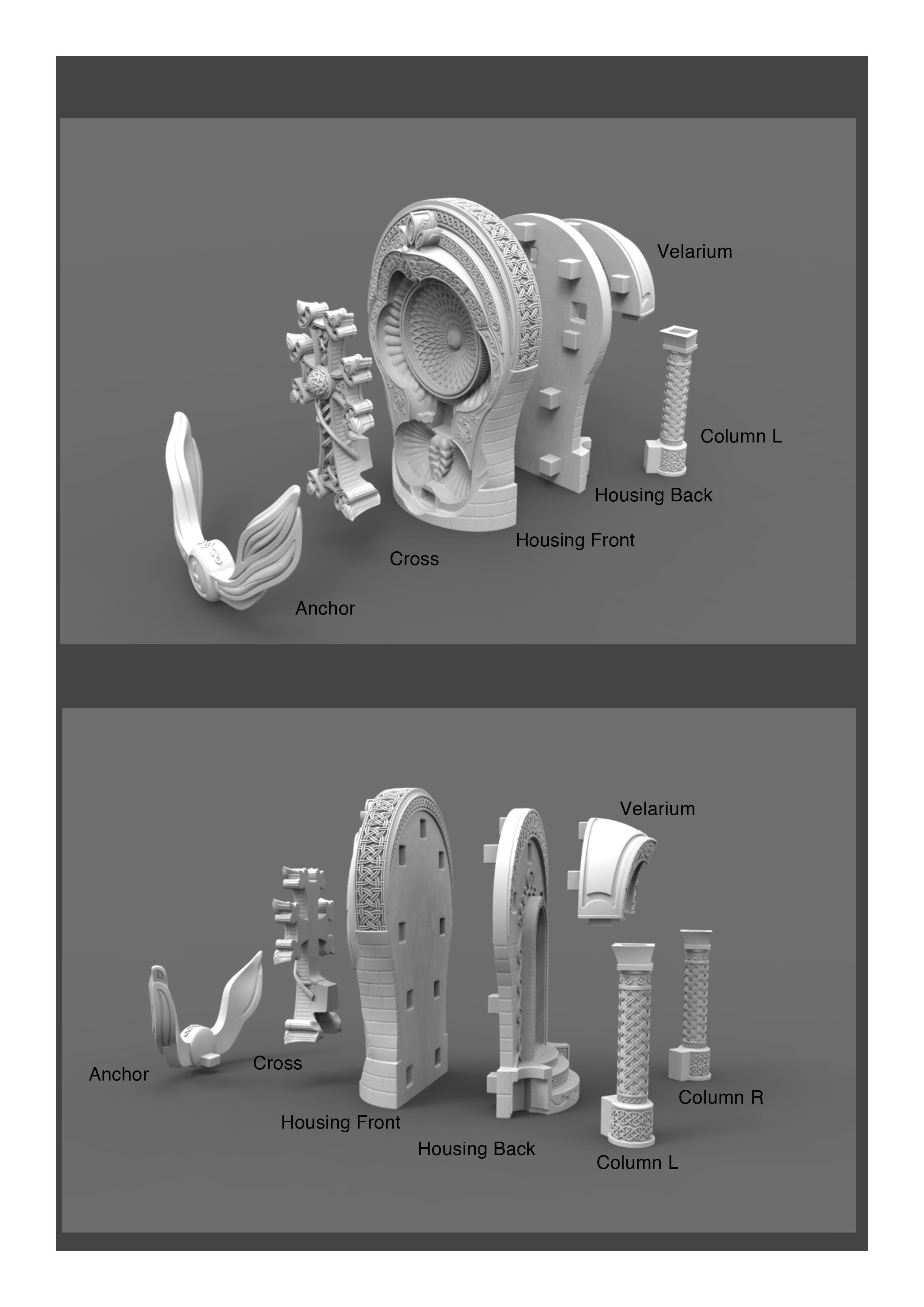 Figurine of Armenian khachkar 3D print model_26