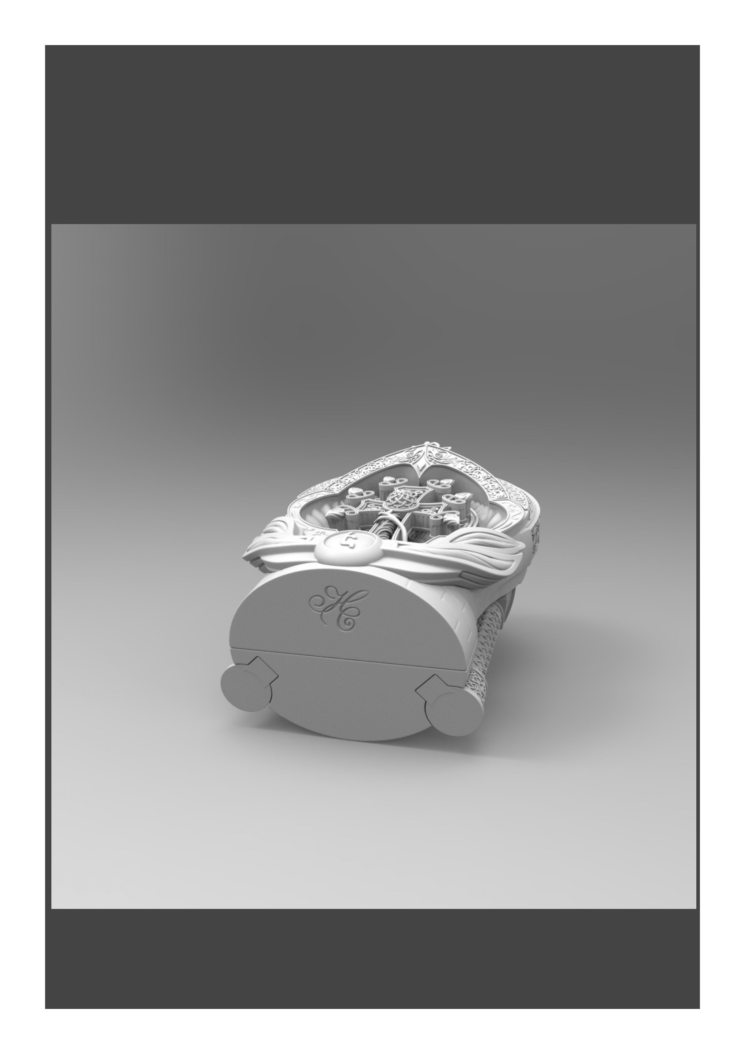 Figurine of Armenian khachkar 3D print model_23