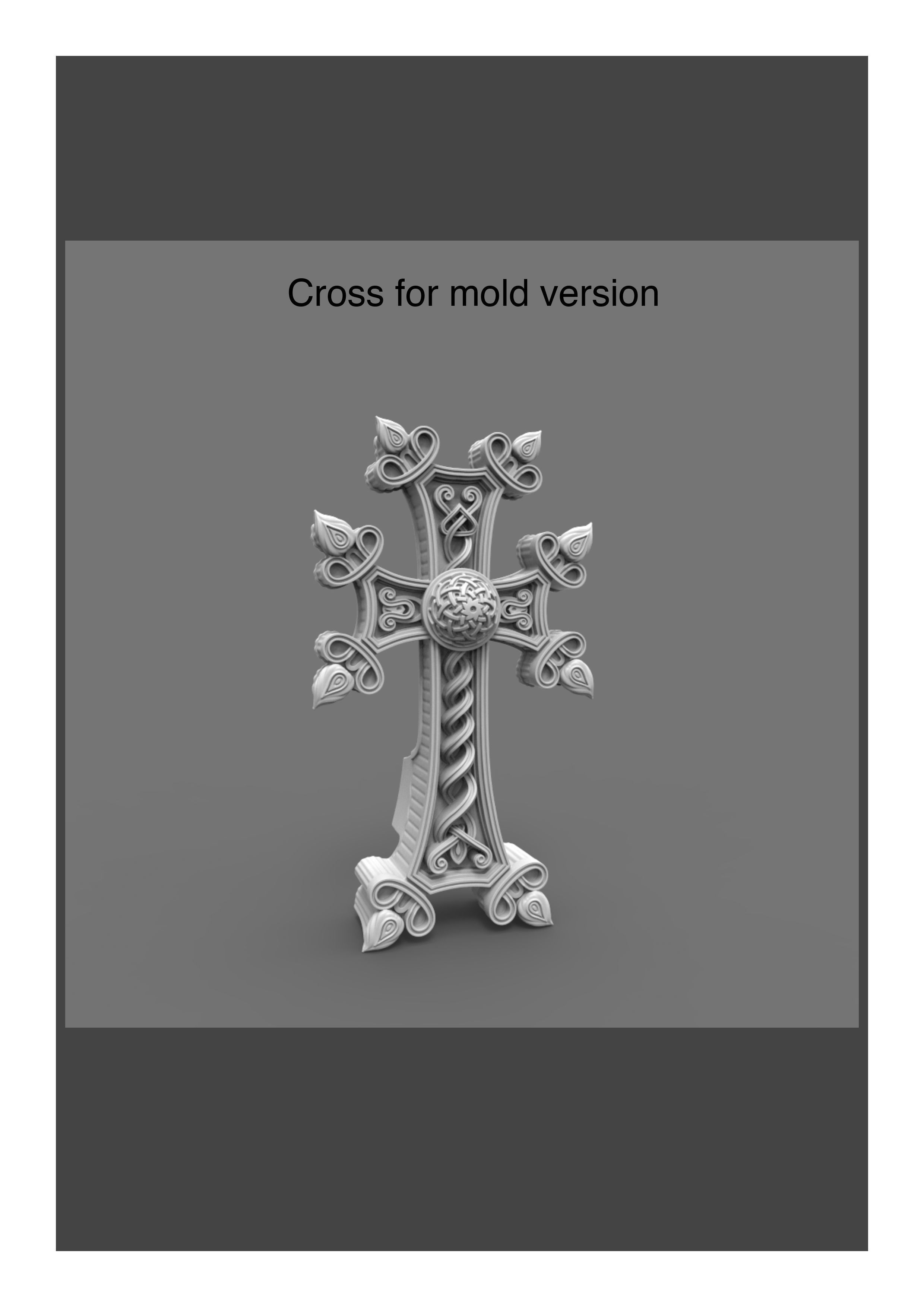 Figurine of Armenian khachkar 3D print model_40