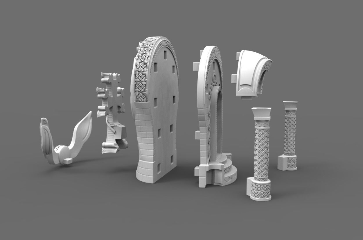 Figurine of Armenian khachkar 3D print model_2
