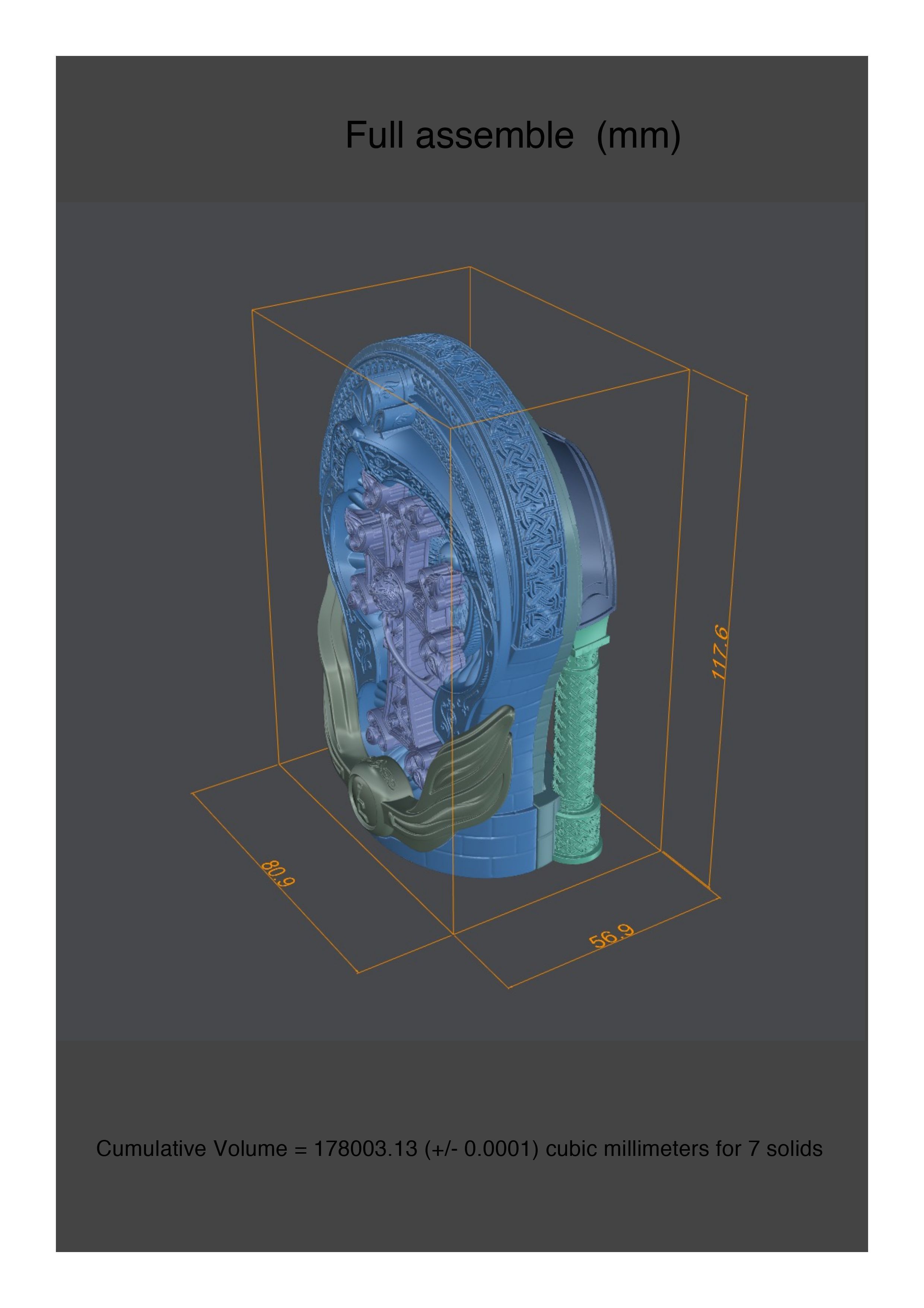 Figurine of Armenian khachkar 3D print model_21