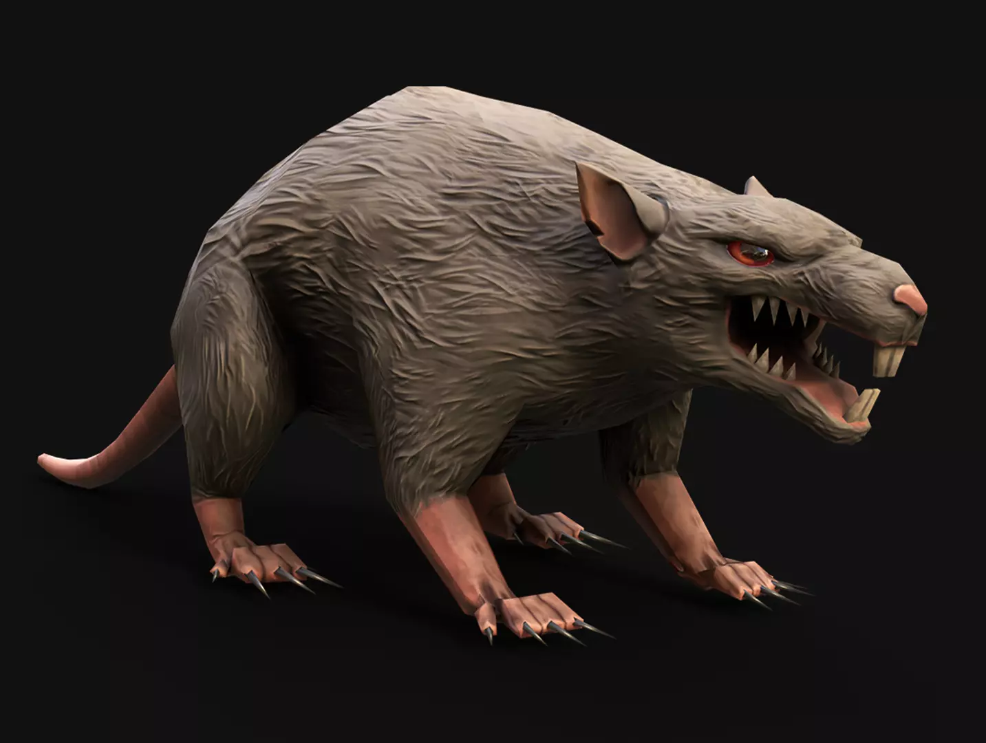 Mobile Rat Low-poly 3D model_0