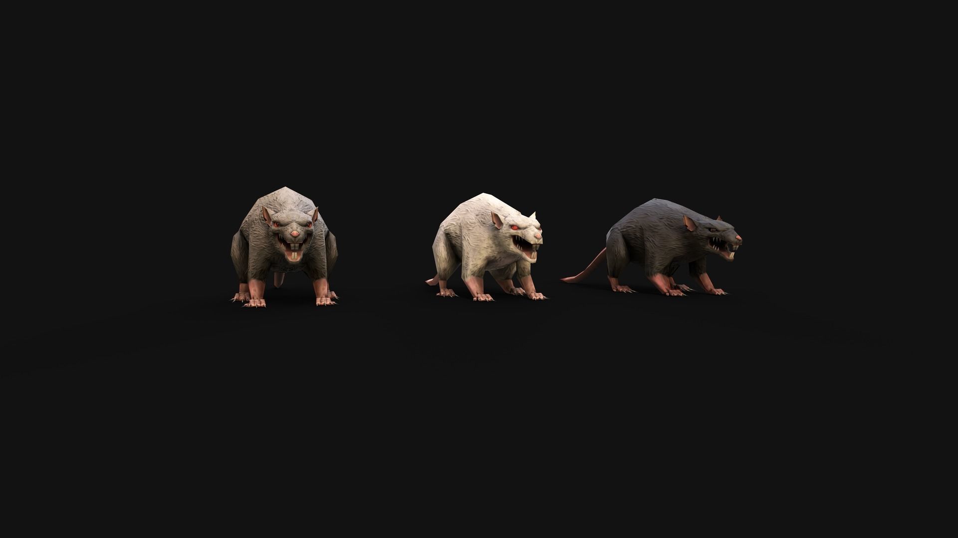 Mobile Rat Low-poly 3D model_2