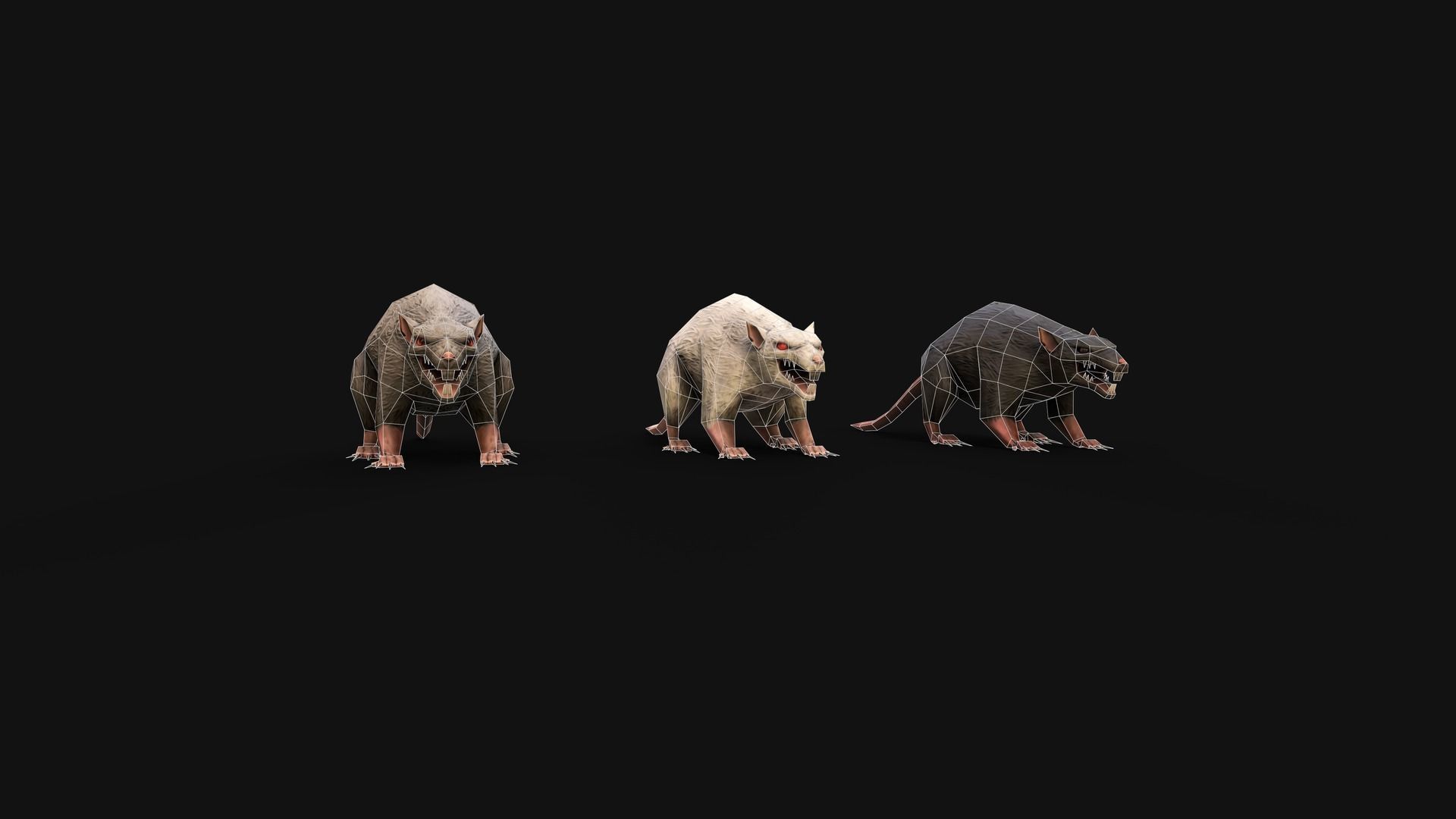 Mobile Rat Low-poly 3D model_7