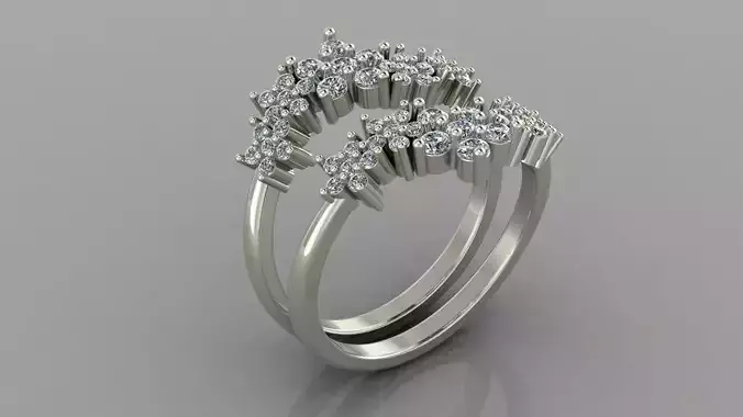 79 Engagement Ring with many stones