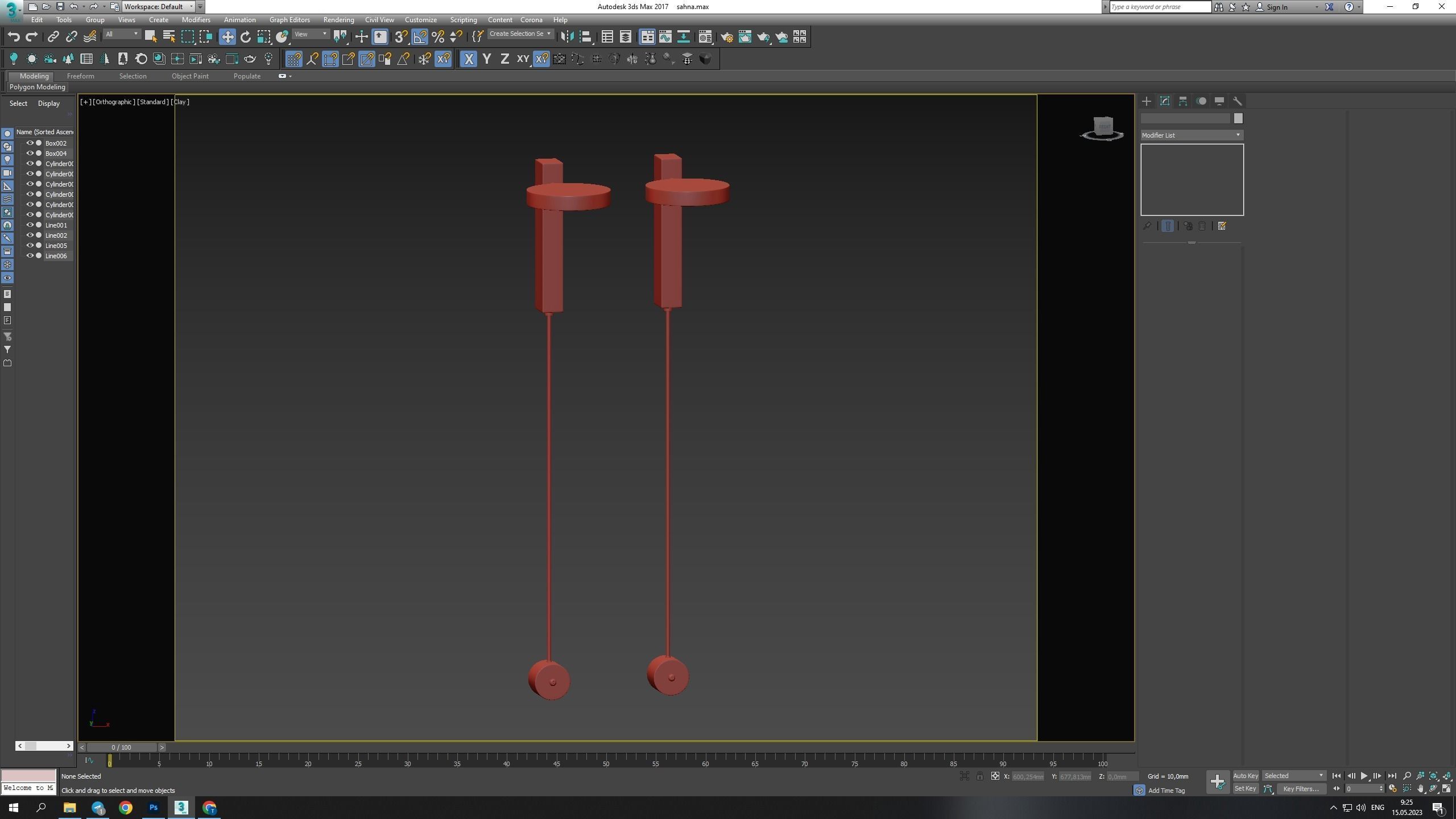 WALL LAMPS Low-poly 3D model_7