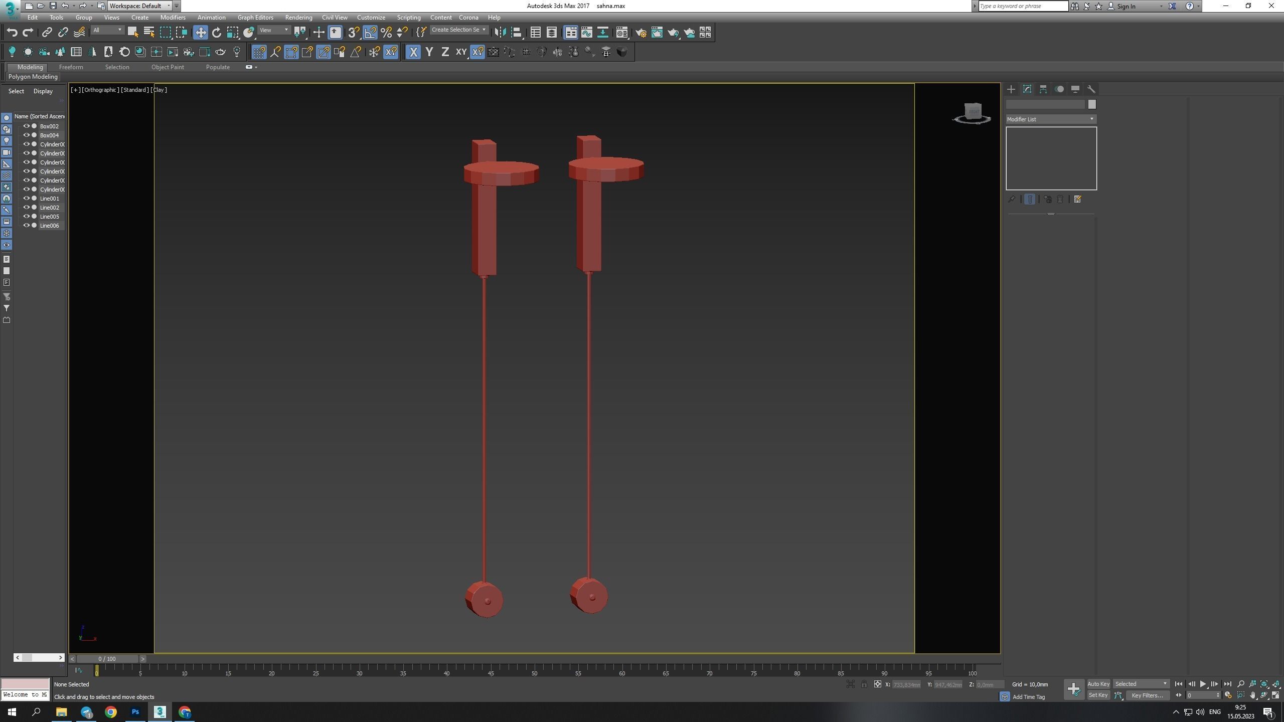 WALL LAMPS Low-poly 3D model_2