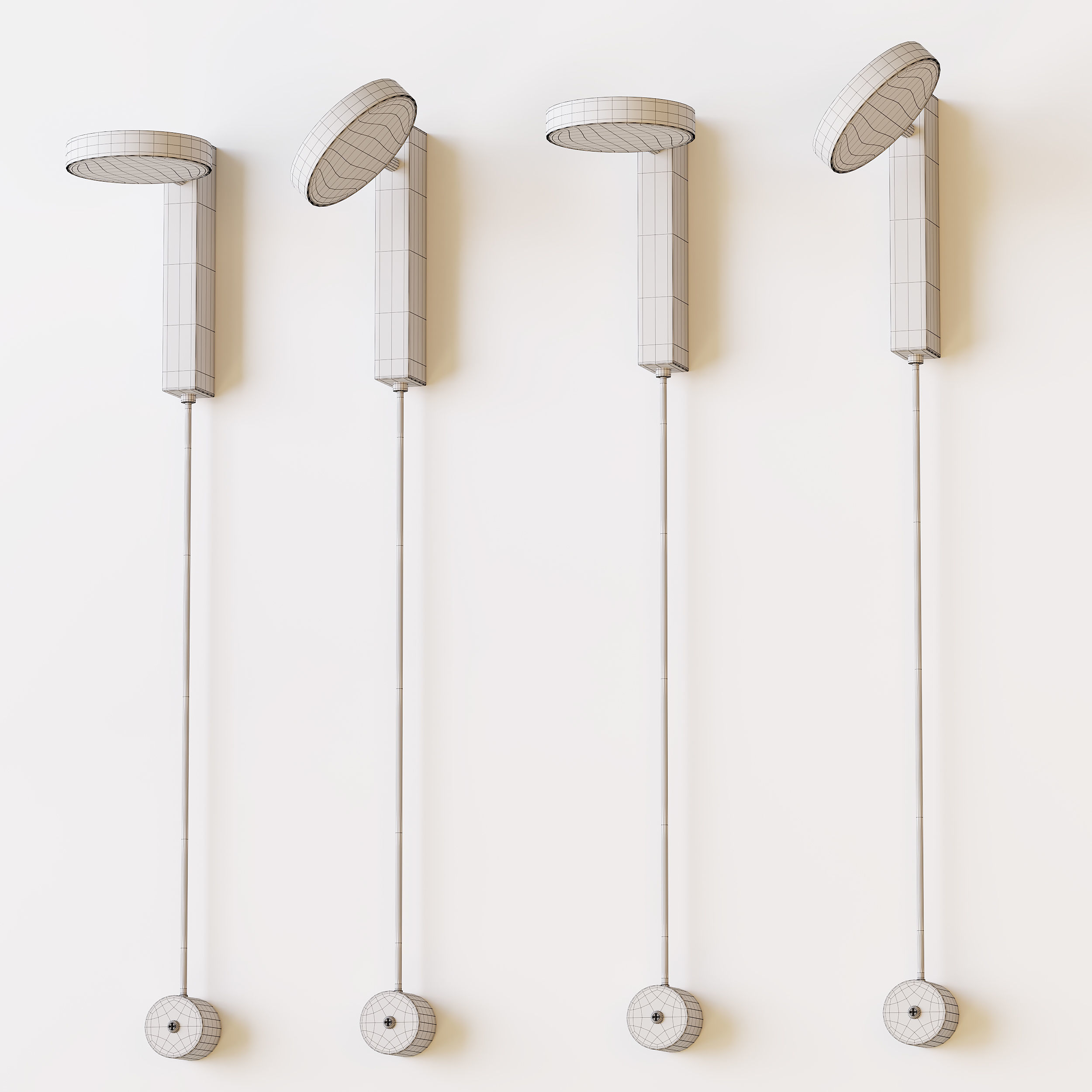 WALL LAMPS Low-poly 3D model_1