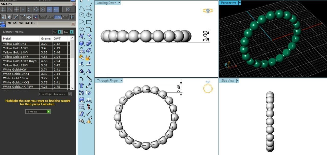 74 Ring for woman 3d print model 3D print model_2