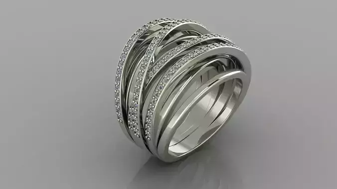 68 Rings Jewellery 3d print model