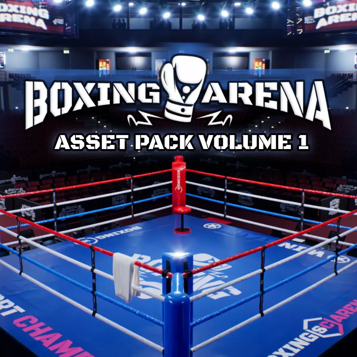 BOXING ARENA  - Game Ready Asset Pack Volume 1 Low-poly 3D model_0