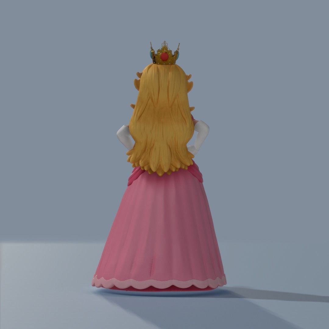 Princess Peach 3D print model_3