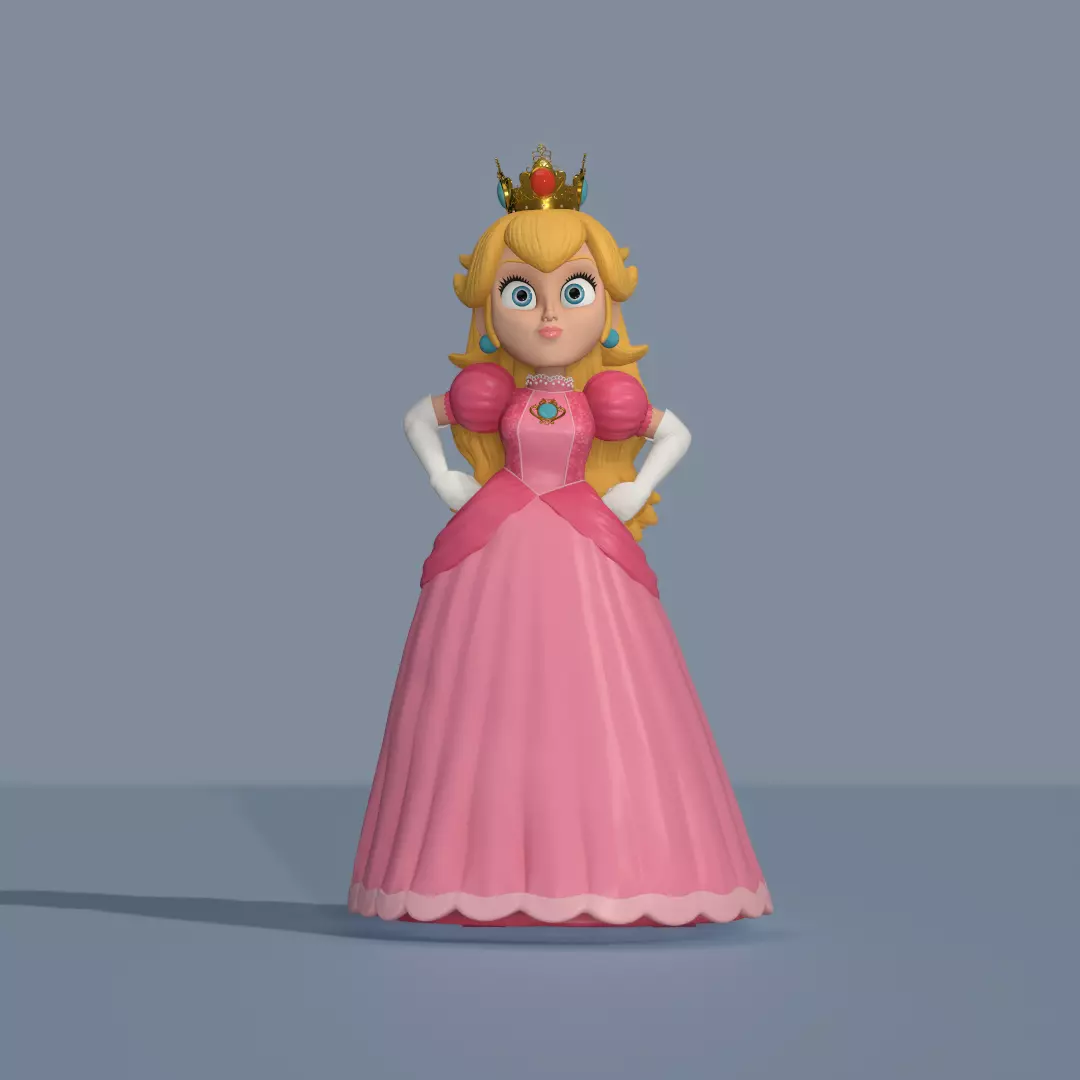 Princess Peach 3D print model_0