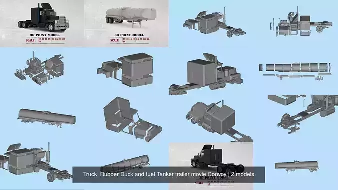 Truck  Rubber Duck and fuel Tanker trailer movie Convoy