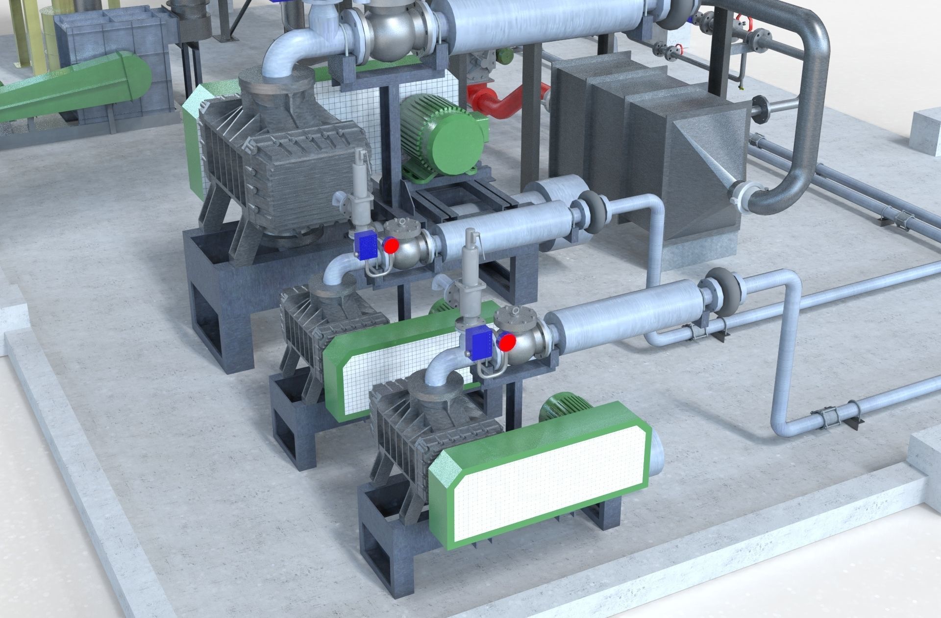 Industry tank Mining processing plant equipment 3d model props 3D model_4