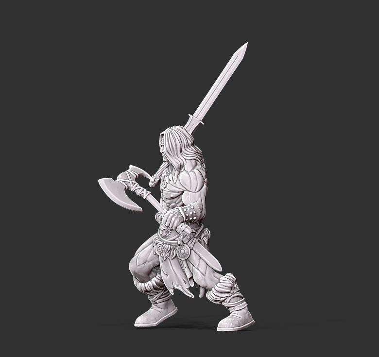 Barbarian - 35mm scale 3D print model_12