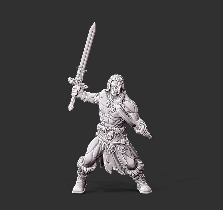 Barbarian - 35mm scale 3D print model_13