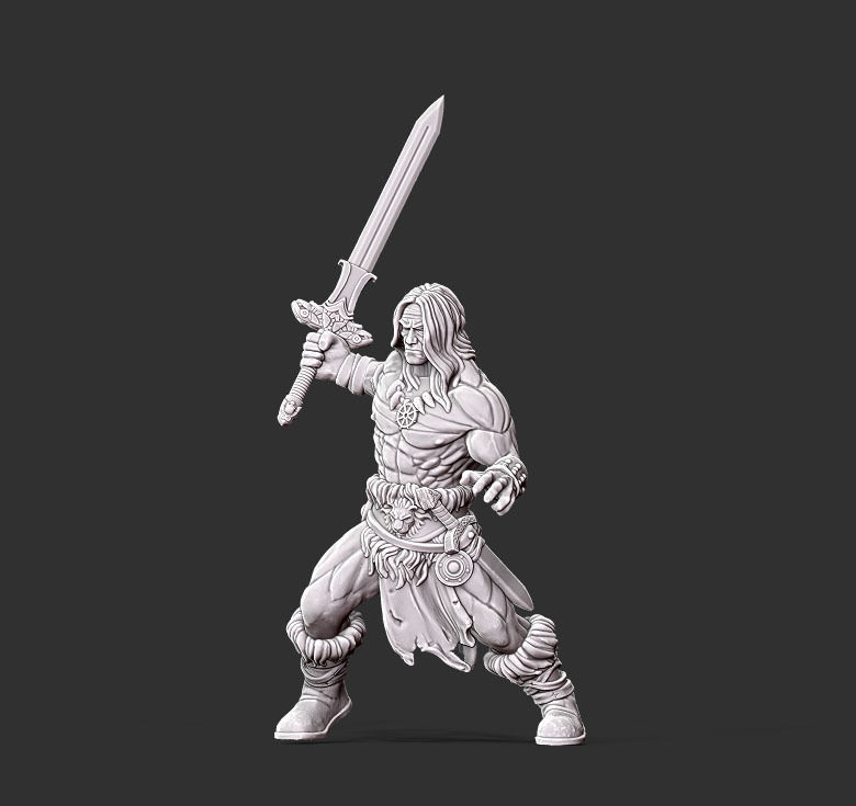 Barbarian - 35mm scale 3D print model_1