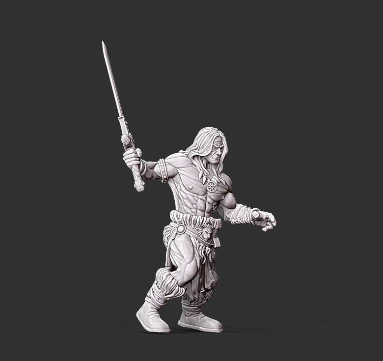 Barbarian - 35mm scale 3D print model_3