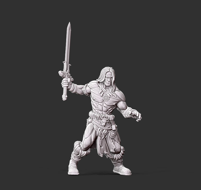 Barbarian - 35mm scale 3D print model_2