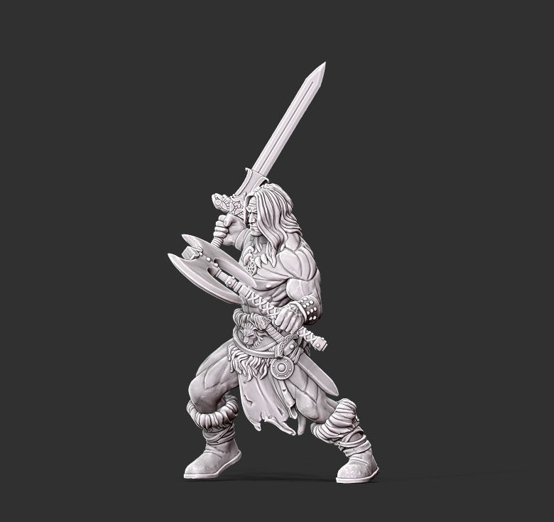 Barbarian - 35mm scale 3D print model_9