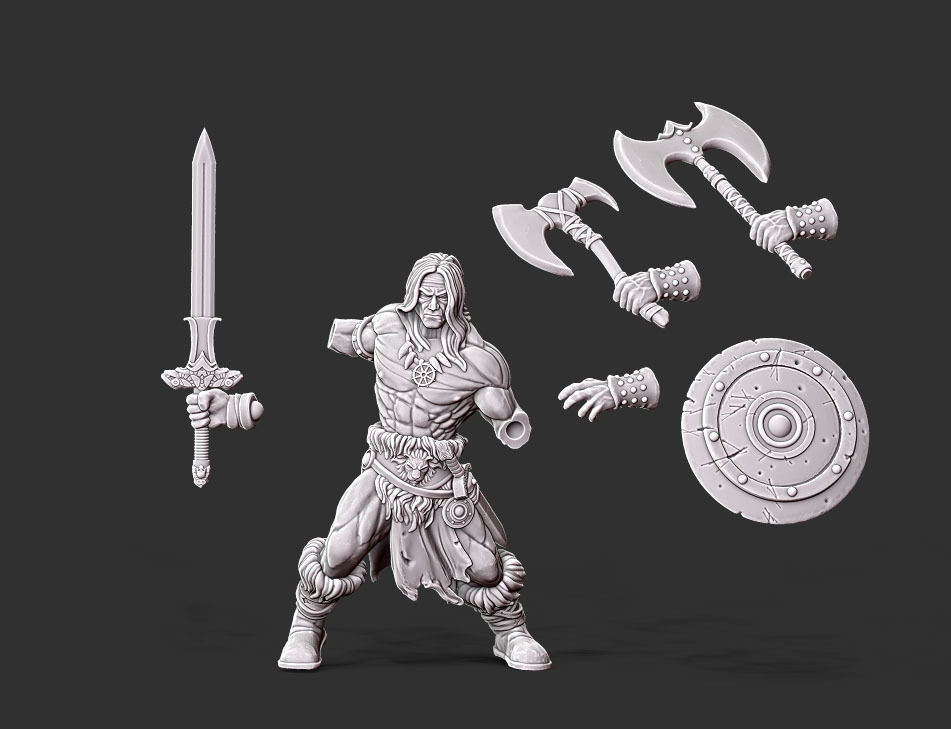 Barbarian - 35mm scale 3D print model_14