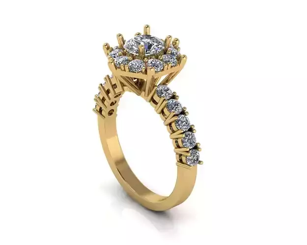 Ladies womans womens diamond ruby emerald Rings 3D print model