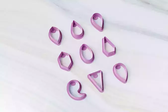 09 pieces Polymer Clay cutter set 