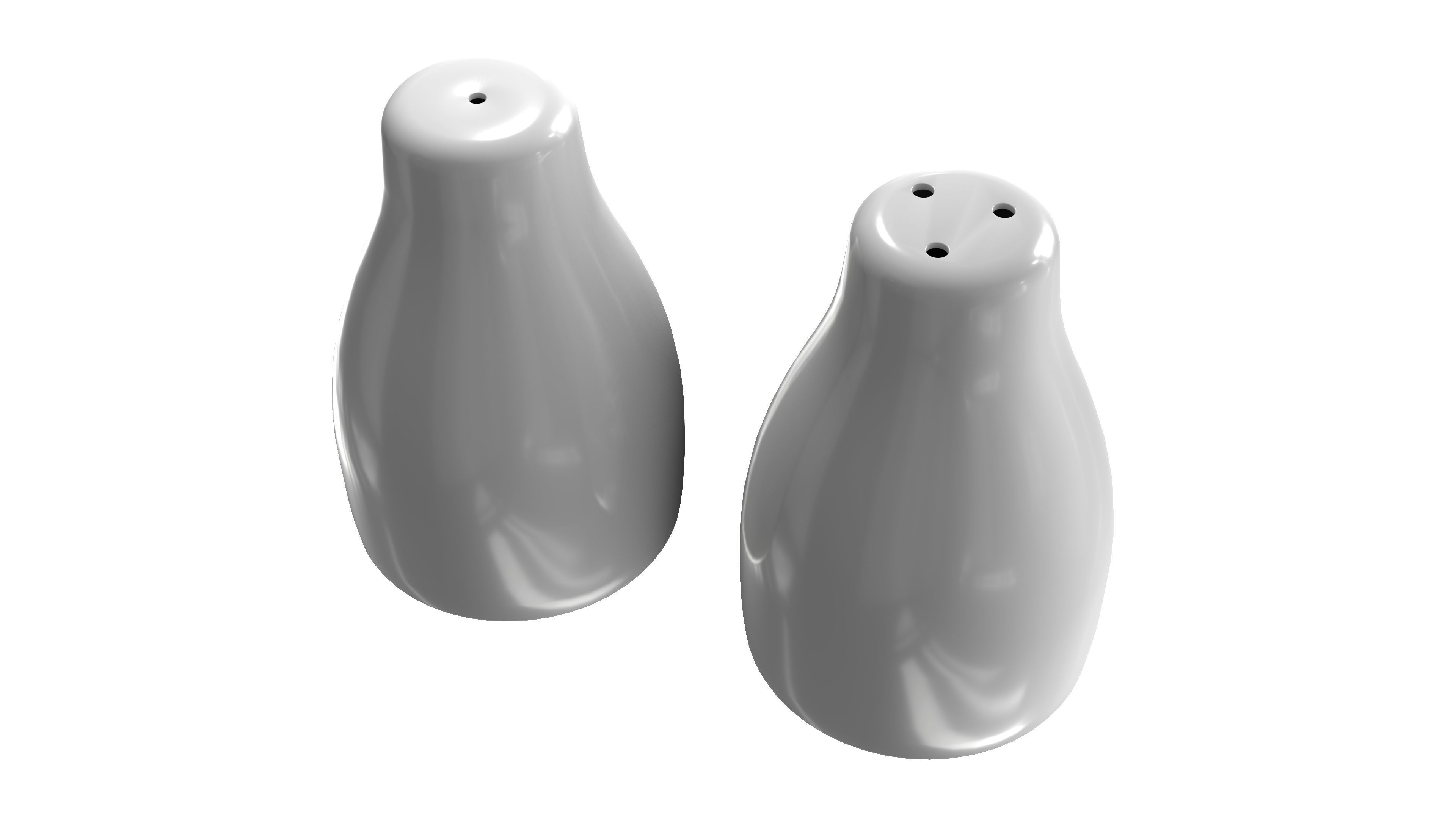 Salt And Pepper Shakers 3D Model 3D model_9