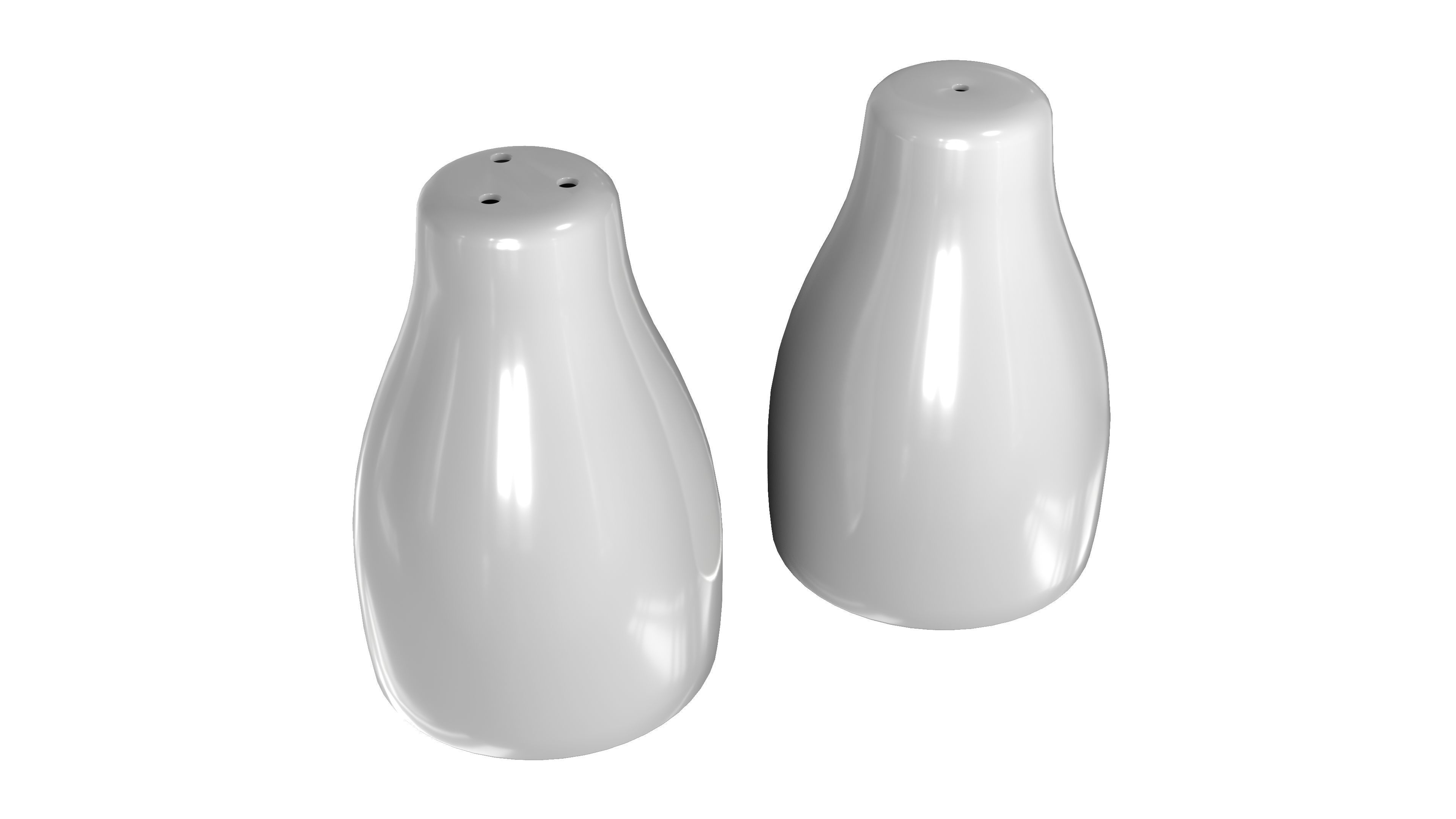 Salt And Pepper Shakers 3D Model 3D model_2