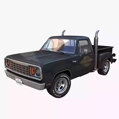 1976 Dodge Midnite Express truck Low-poly 3D model
