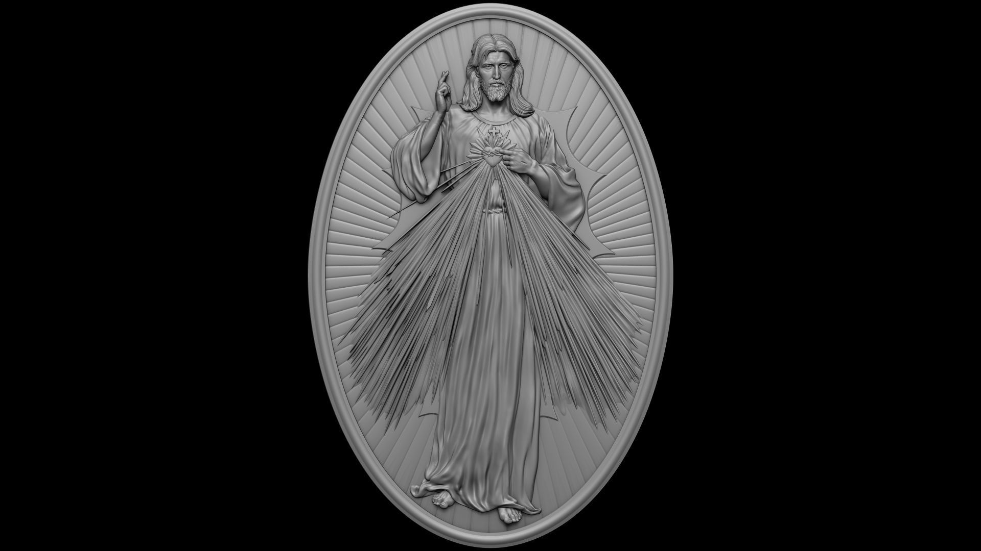 Jesus Relief 11 3D print model_7
