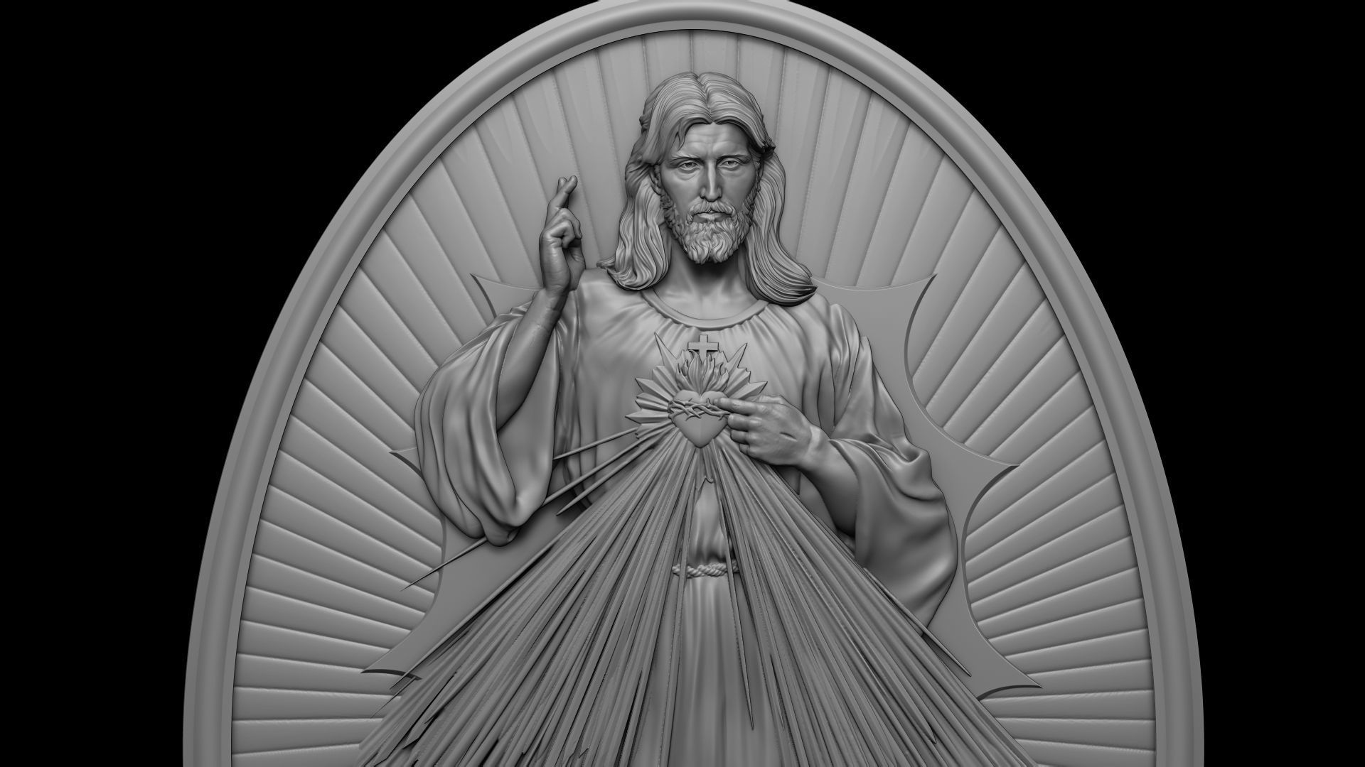Jesus Relief 11 3D print model_6