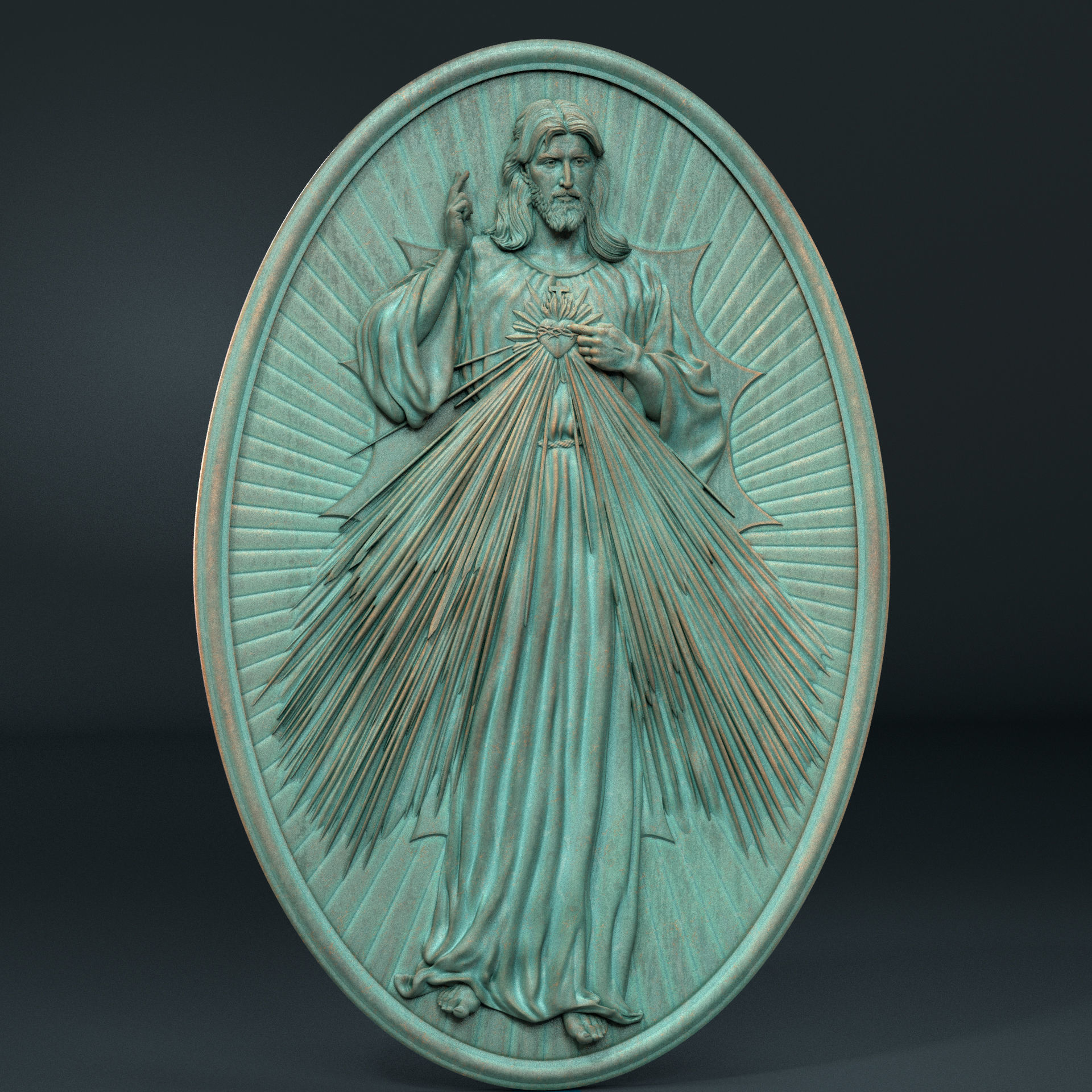 Jesus Relief 11 3D print model_3