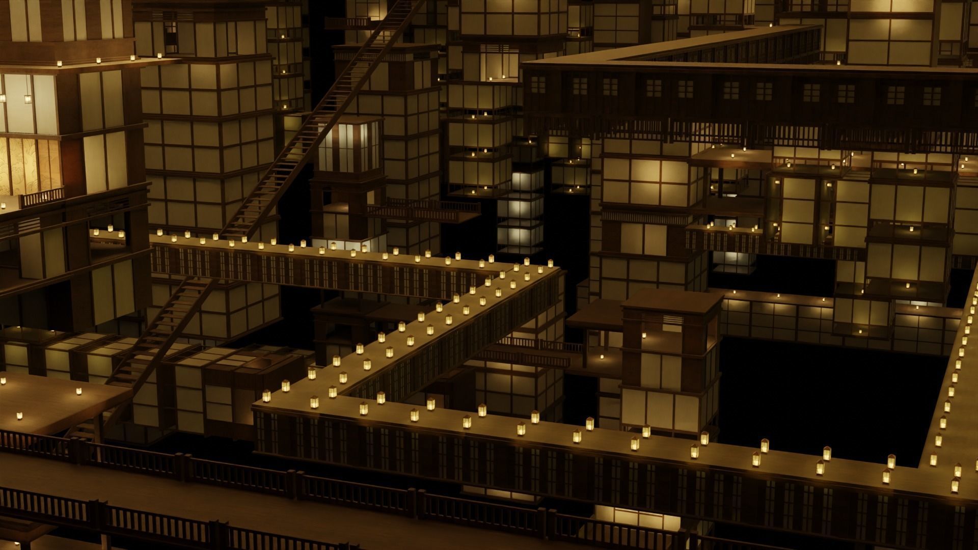 Infinity Castle Concept from Demon Slayer 3D model_5