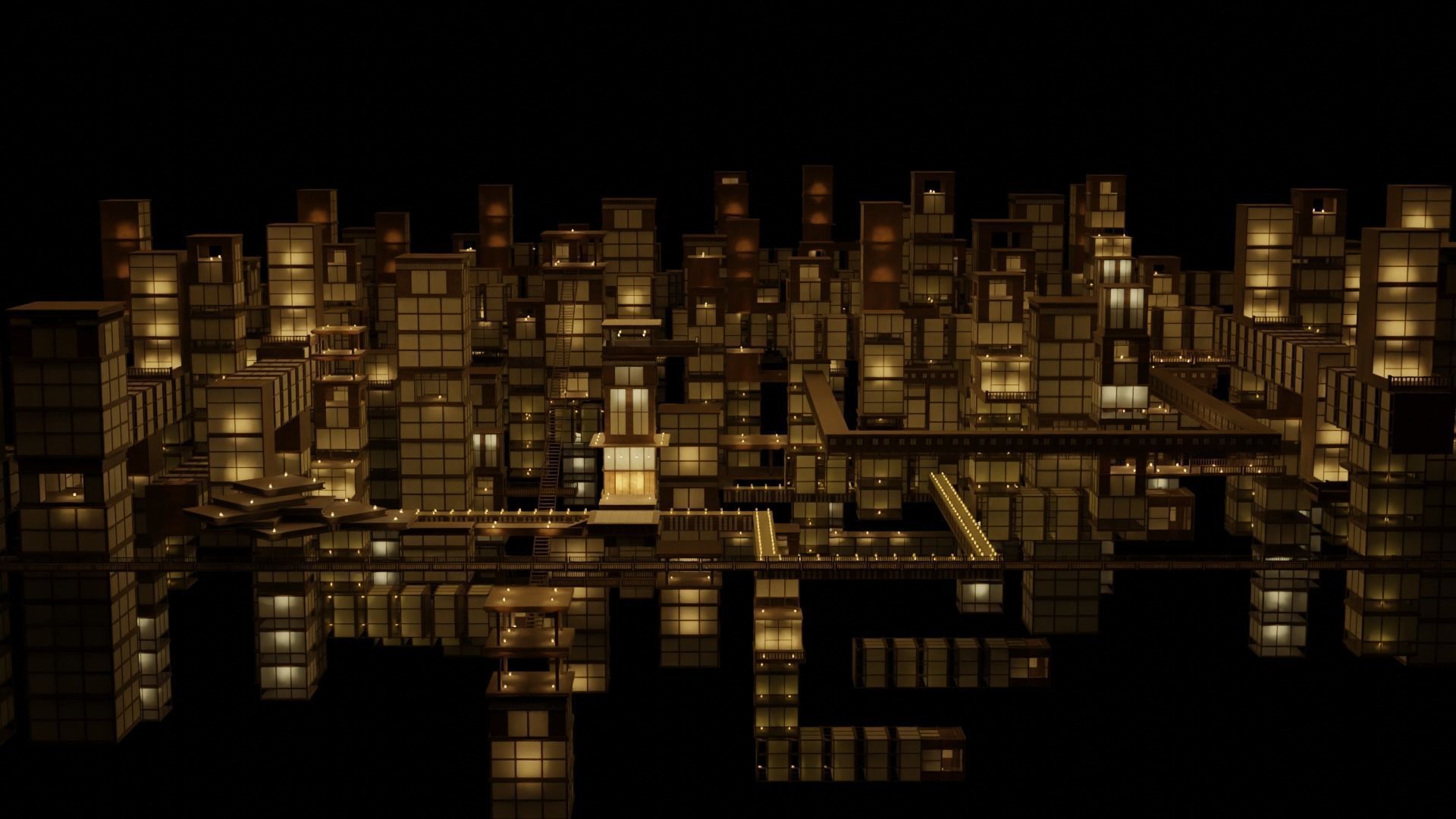 Infinity Castle Concept from Demon Slayer 3D model_1