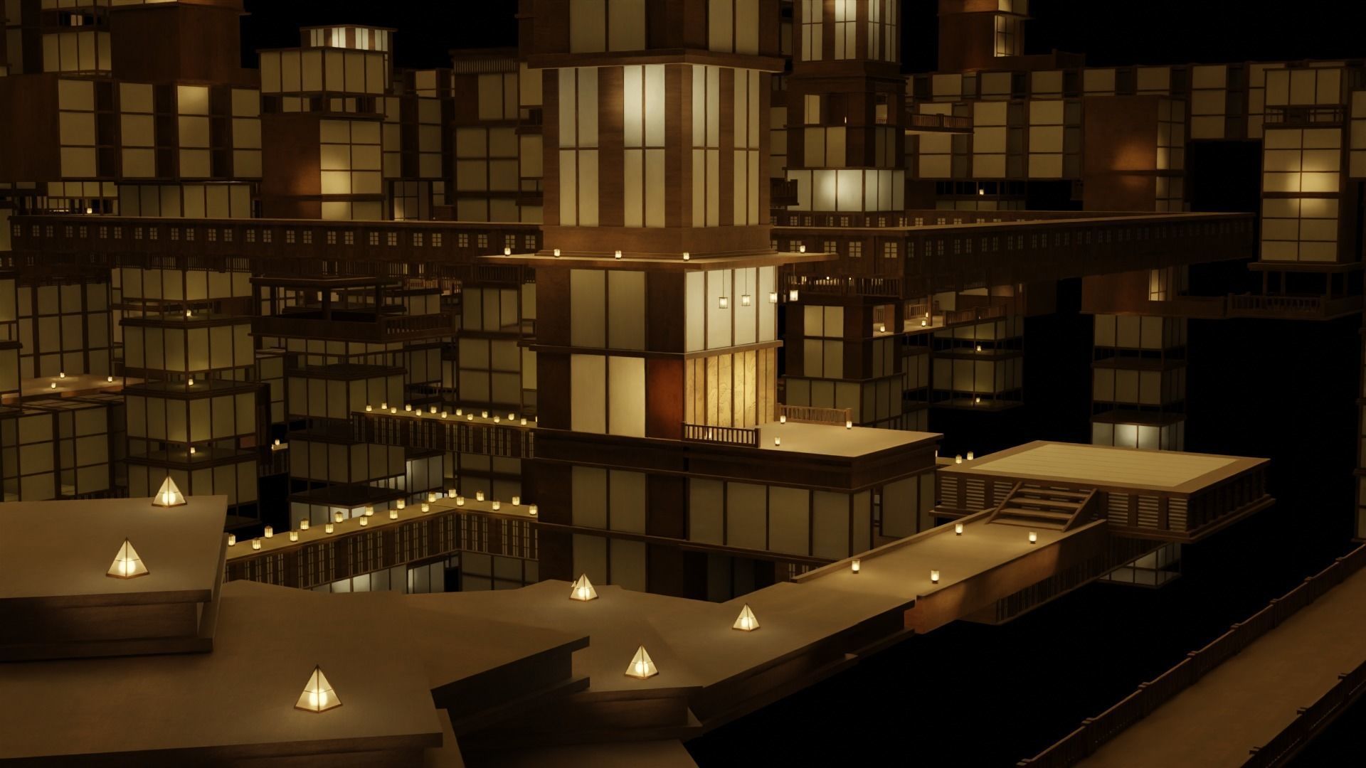 Infinity Castle Concept from Demon Slayer 3D model_6