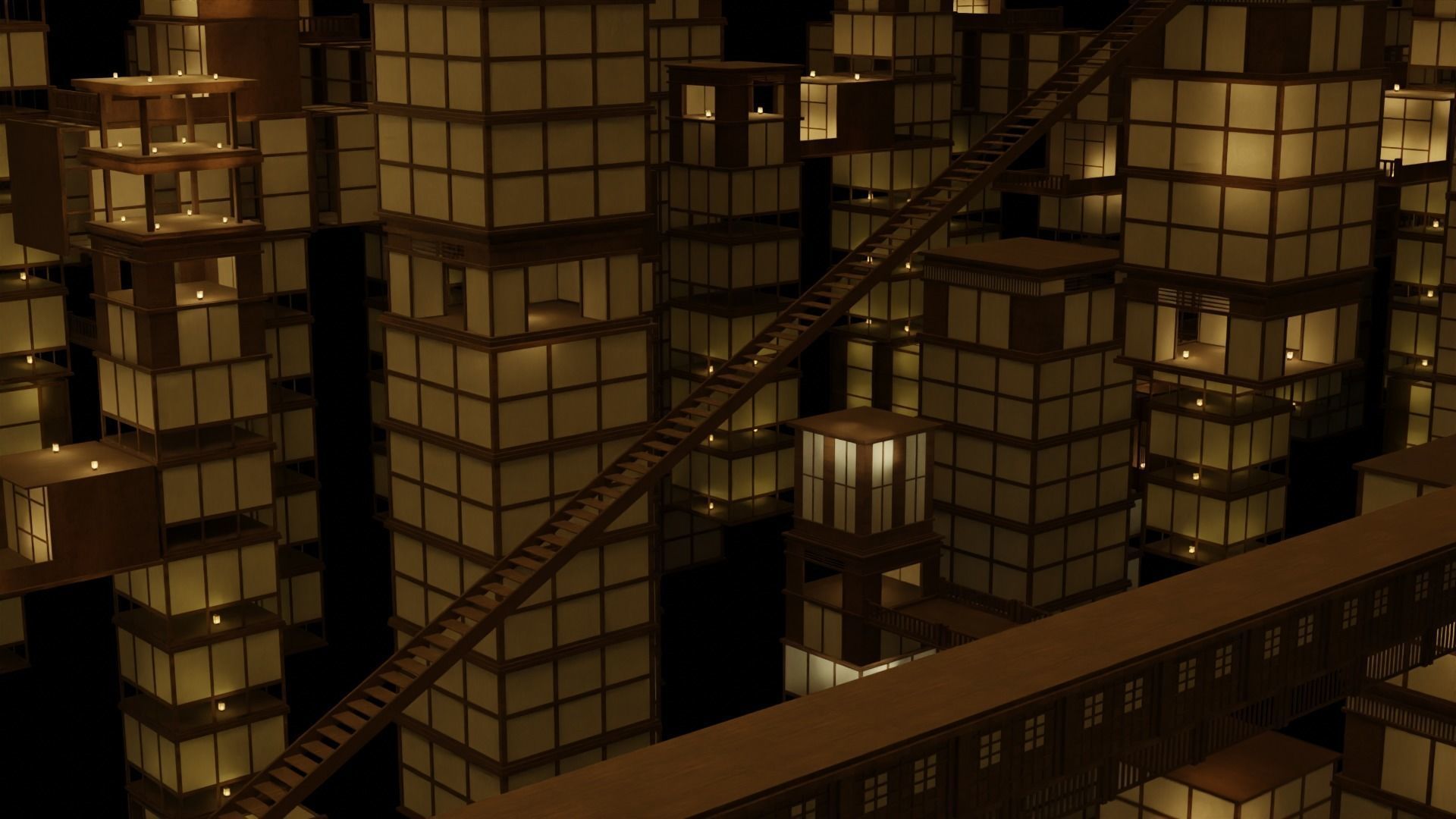 Infinity Castle Concept from Demon Slayer 3D model_4