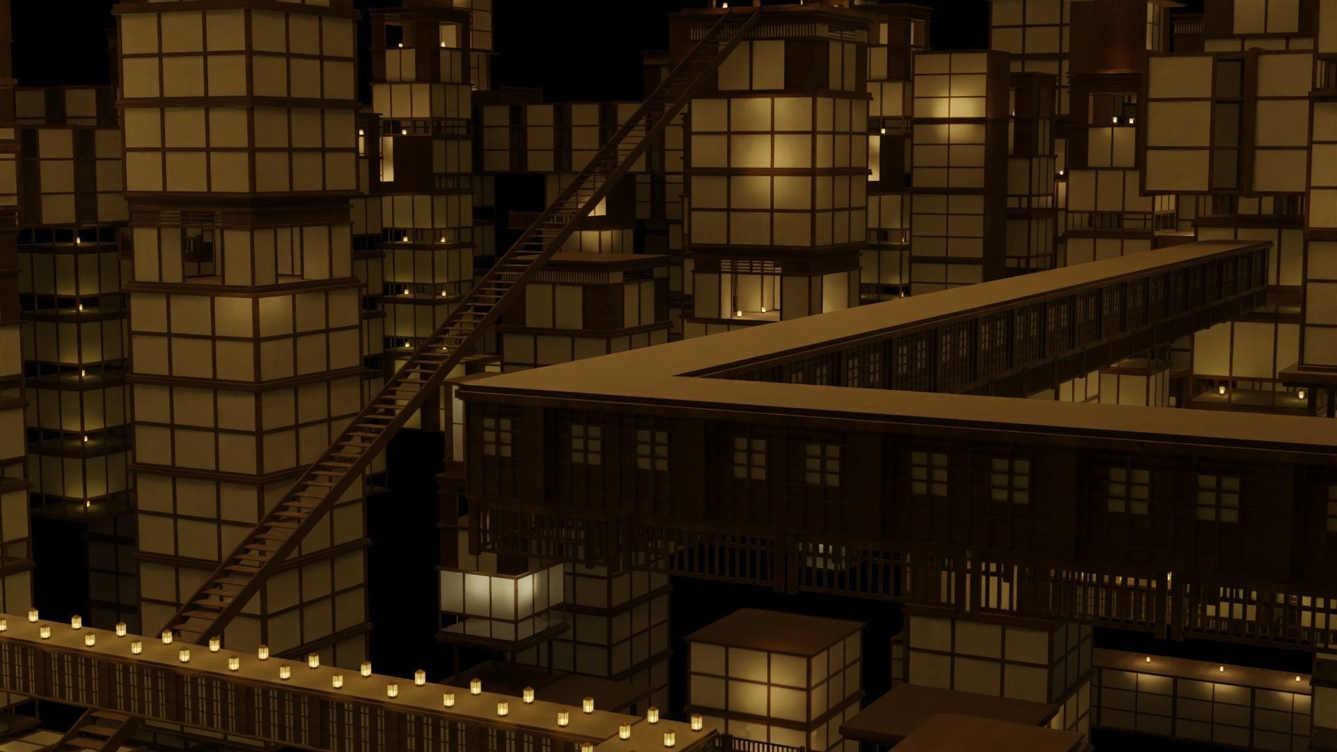 Infinity Castle Concept from Demon Slayer 3D model_10