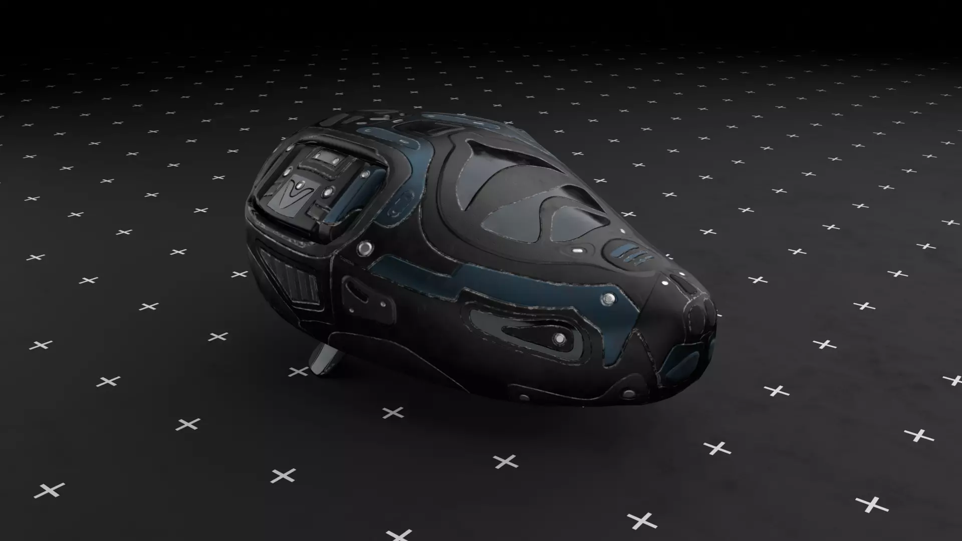 Stealth Drone Low-poly 3D model