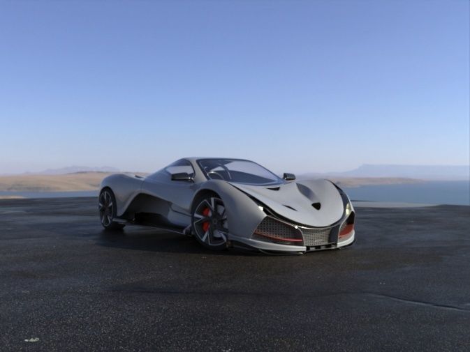 Aurelio electric supper car version 2 3D print model_2