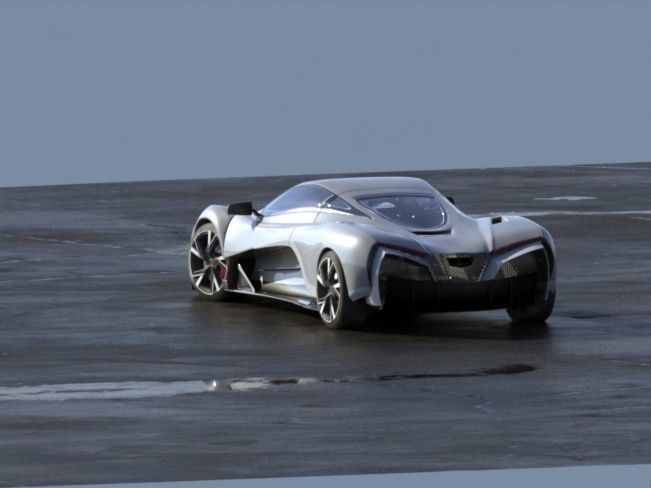 Aurelio electric supper car version 2 3D print model_1