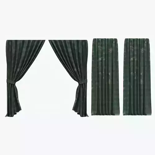 4K Damaged Old Curtain