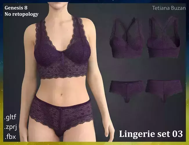 3d lingerie set 03