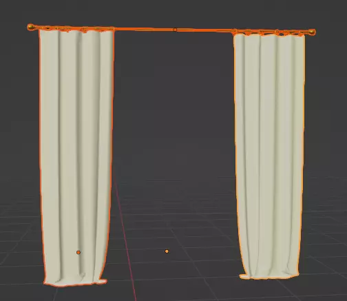 courtain Free 3D model_0