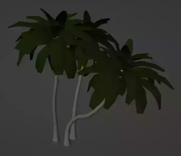 palm trees low poly