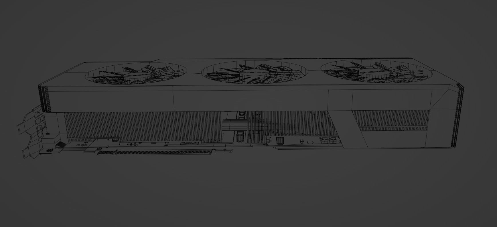 Gigabyte Vision NVIDIA RTX 3090 Graphics card Low-poly 3D model_10