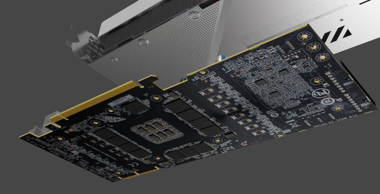 Gigabyte Vision NVIDIA RTX 3090 Graphics card Low-poly 3D model_9