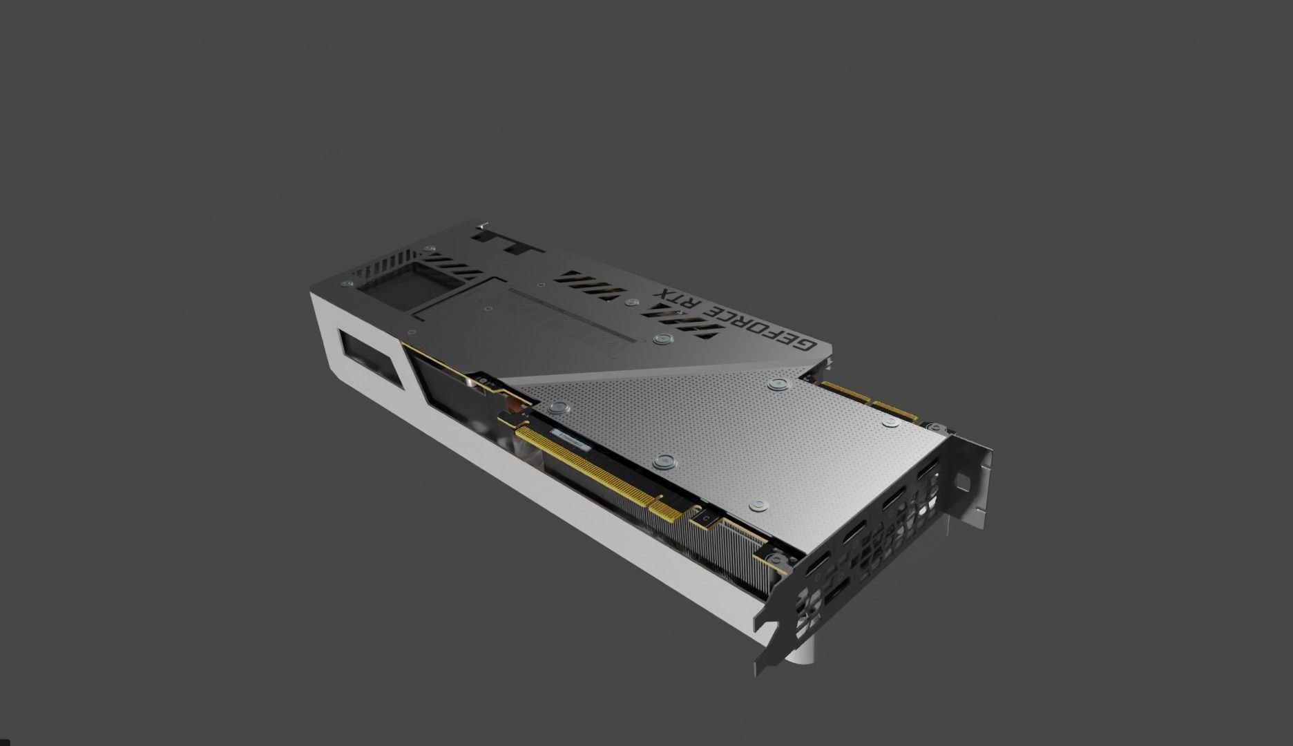 Gigabyte Vision NVIDIA RTX 3090 Graphics card Low-poly 3D model_5