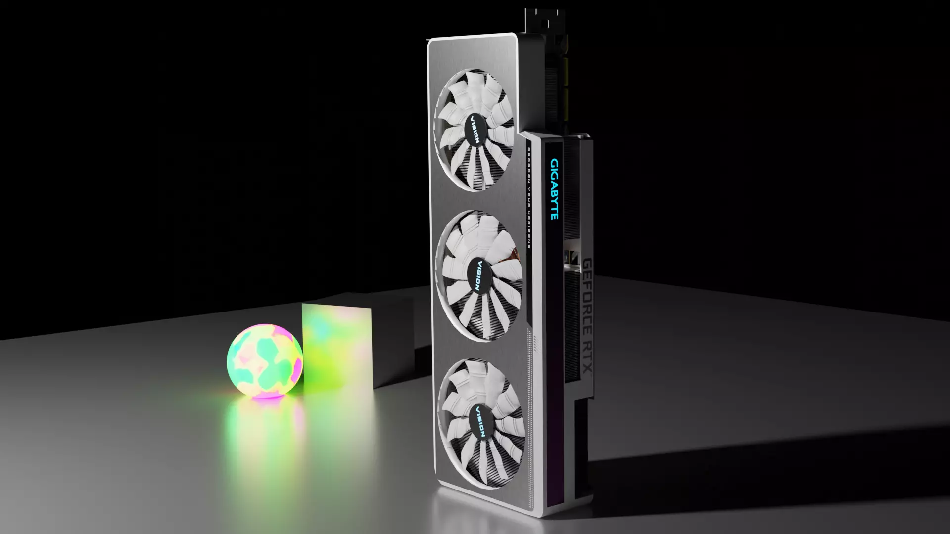 Gigabyte Vision NVIDIA RTX 3090 Graphics card Low-poly 3D model_0